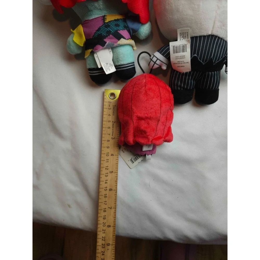 Nightmare Before Christmas Plush Lot Jack Sally Santa Hats & Hallmark Ornament